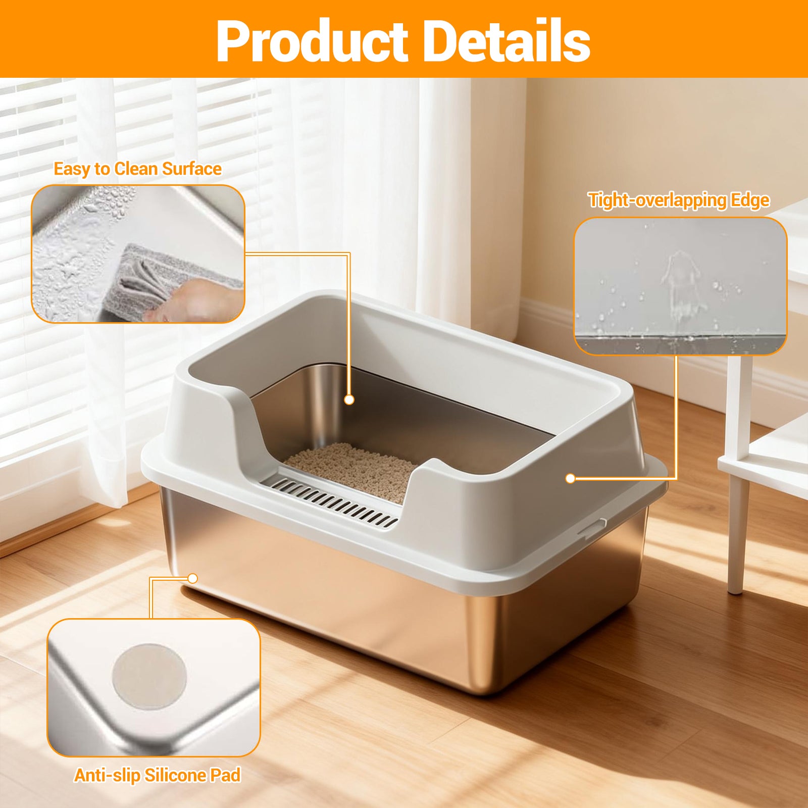 Surface hygiénique en acier